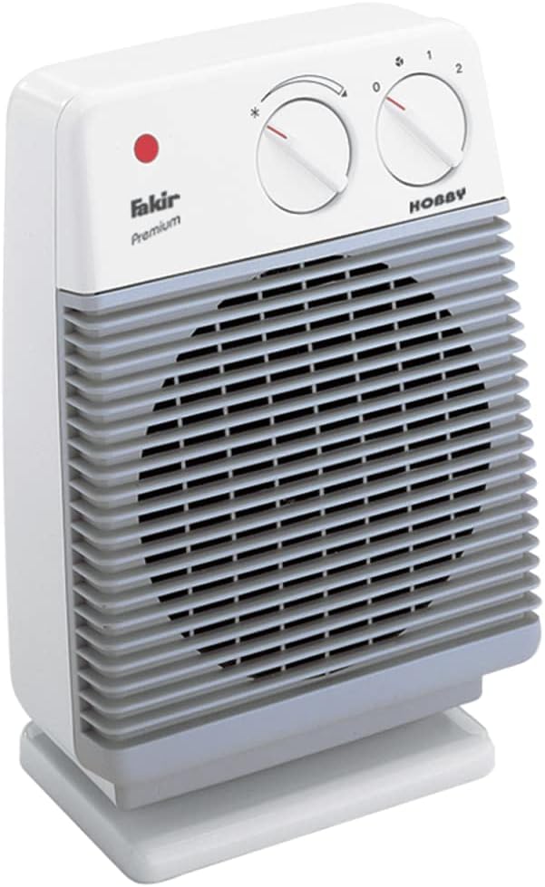 Fakir HL 600 Hobby - Heizlüfter, Heizlüfter Bad, Heizlüfter energiesparend, 2 Heizstufen, Heizlüfter