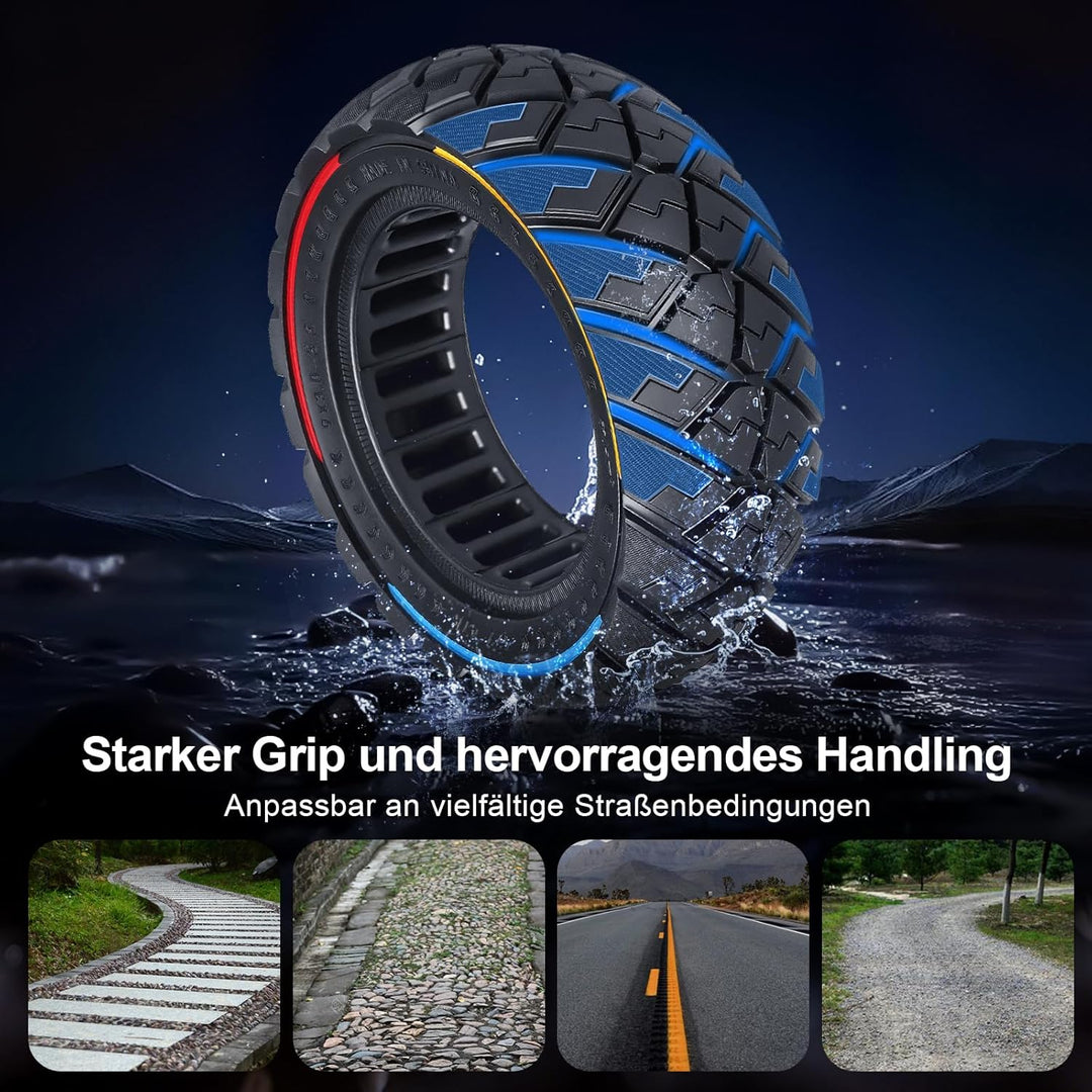 9x3,0-5,5 Vollreifen für Kukirin G2 pro, Zero 10X, Dualtron Eagle Pro Elektroroller Ersatzreifen Vol