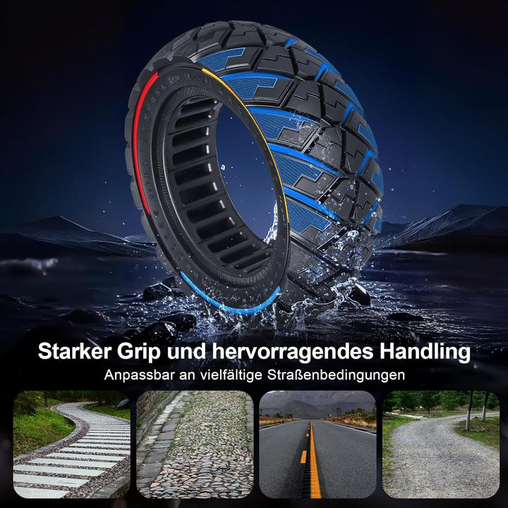 9x3,0-5,5 Vollreifen für Kukirin G2 pro, Zero 10X, Dualtron Eagle Pro Elektroroller Ersatzreifen Vol
