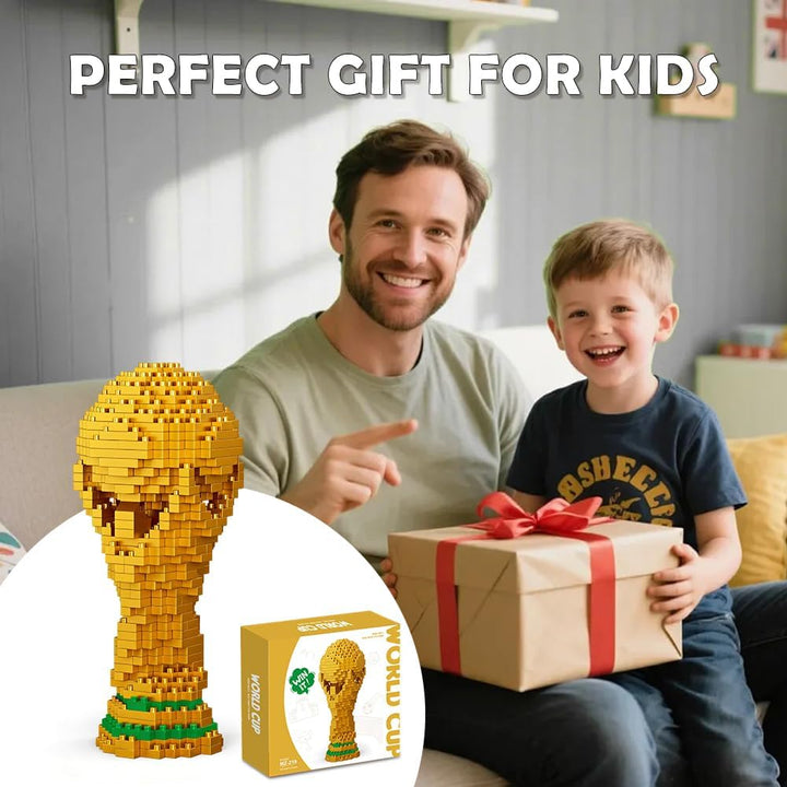 Fussball Bausteine Set 500 Teile, 3D Miniatur Fussball Bildungsspielzeug, Micro Fussball Bausteine D