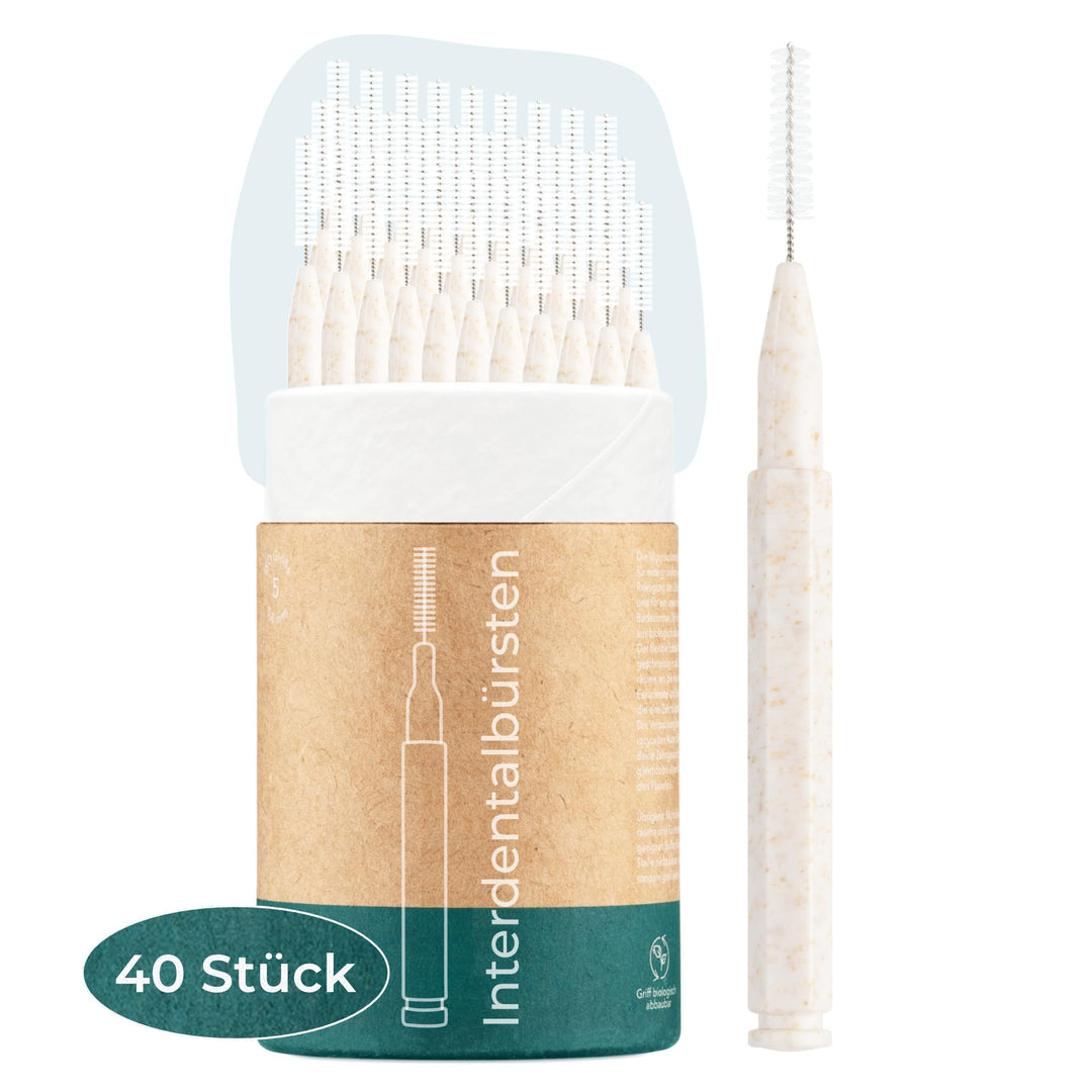 VIGOROUS® 40 Stk. nachhaltige Interdentalbürsten - ISO 5, 0,8 mm - Zahnzwischenraumbürsten für gründ