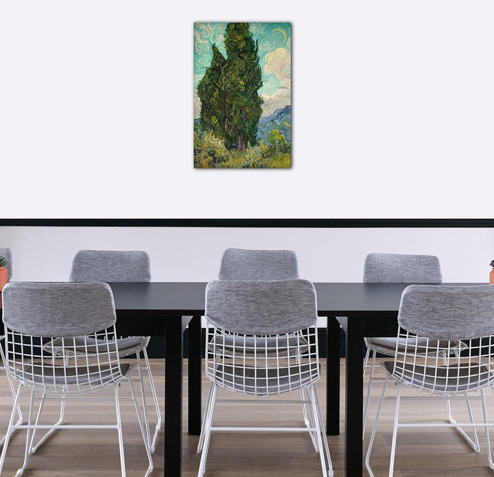 Printed Paintings Leinwand (60x80cm): Vincent Van Gogh - Zypressen 60x80 cm, 60x80 cm