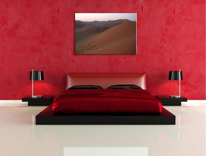 riesige Sandhühel Leinwand, XXL riesige Bilder fertig gerahmt mit Keilrahmen, Kunstdruck auf Wandbil