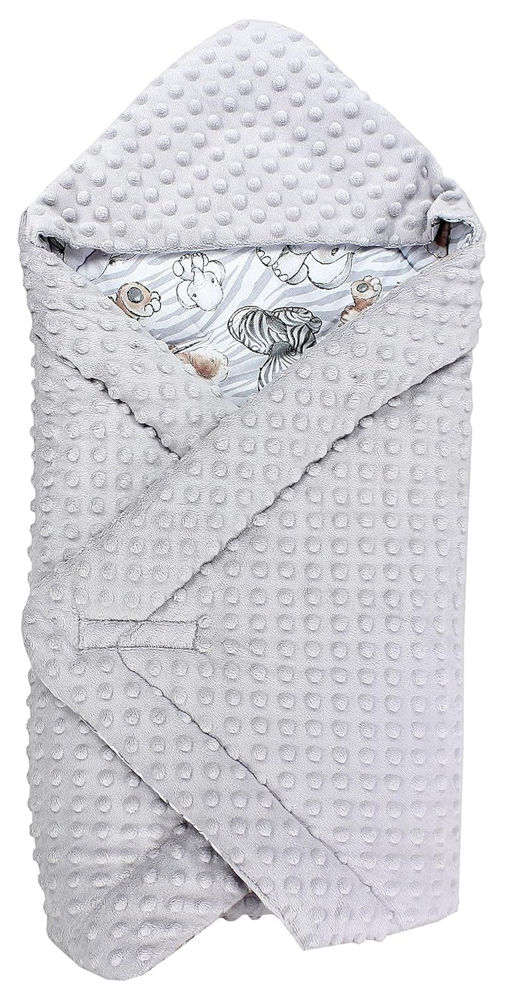 TupTam Baby Winter Einschlagdecke Babydecke 75x75cm für Autositz Babyschale Wattiert Minky Baumwolle