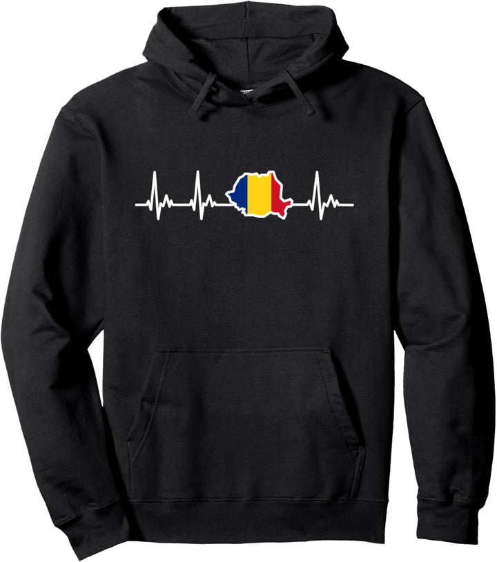 România Design Rumänische Flagge Rumänien Herzlinie Romania Pullover Hoodie