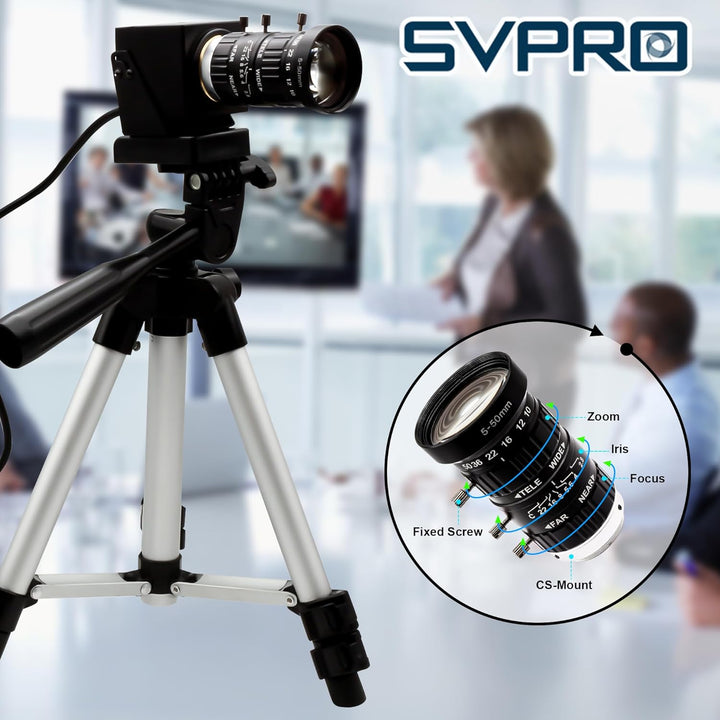 SVPRO 48 MP USB-Kamera mit 5–50 mm Zoomobjektiv, Ultra-High-Definition, 8000 x 6000 Pro, Industrieka