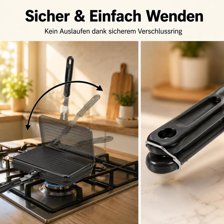 UPKOCH Sandwichmaker Sandwichpresse Grill Frühstückspfanne Aus Aluminiumlegierung Doppelseitige Brat