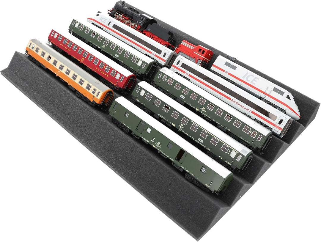 Feldherr EUMEWDA01 Zugliege - Spur H0-5 Fächer für Modelleisenbahn Loks, Waggons und Fahrzeuge, Anza