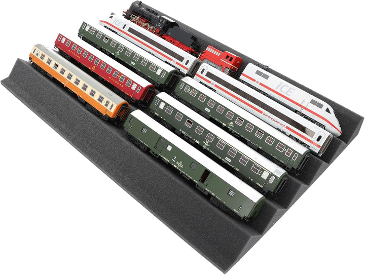 Feldherr EUMEWDA01 Zugliege - Spur H0-5 Fächer für Modelleisenbahn Loks, Waggons und Fahrzeuge, Anza