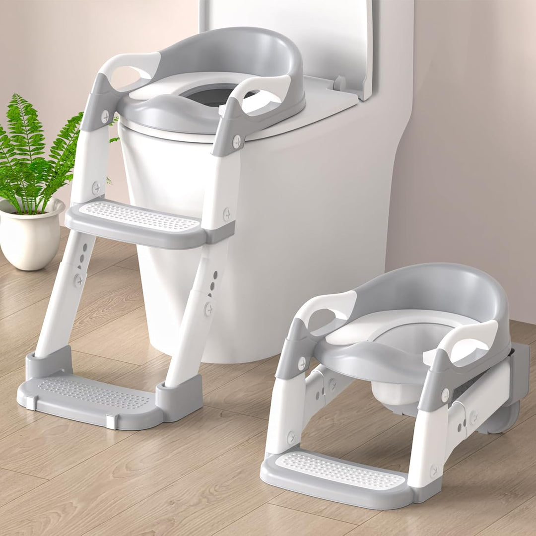 Toilettensitz Kinder, 3 IN 1 Toilettensitz Kinder mit Treppe für Jungen Mädchen, Upgraded 3-in-1 Bab