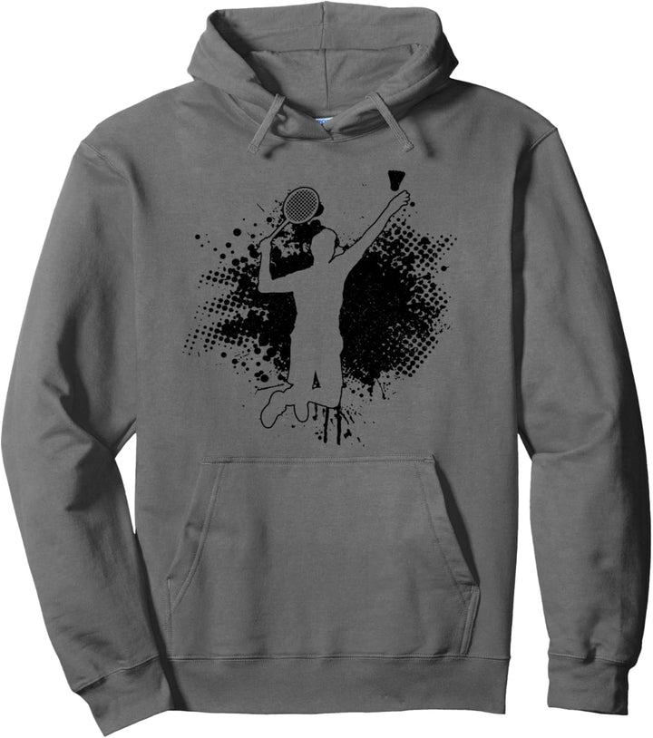 Badmintonspieler Vintage Badminton Pullover Hoodie