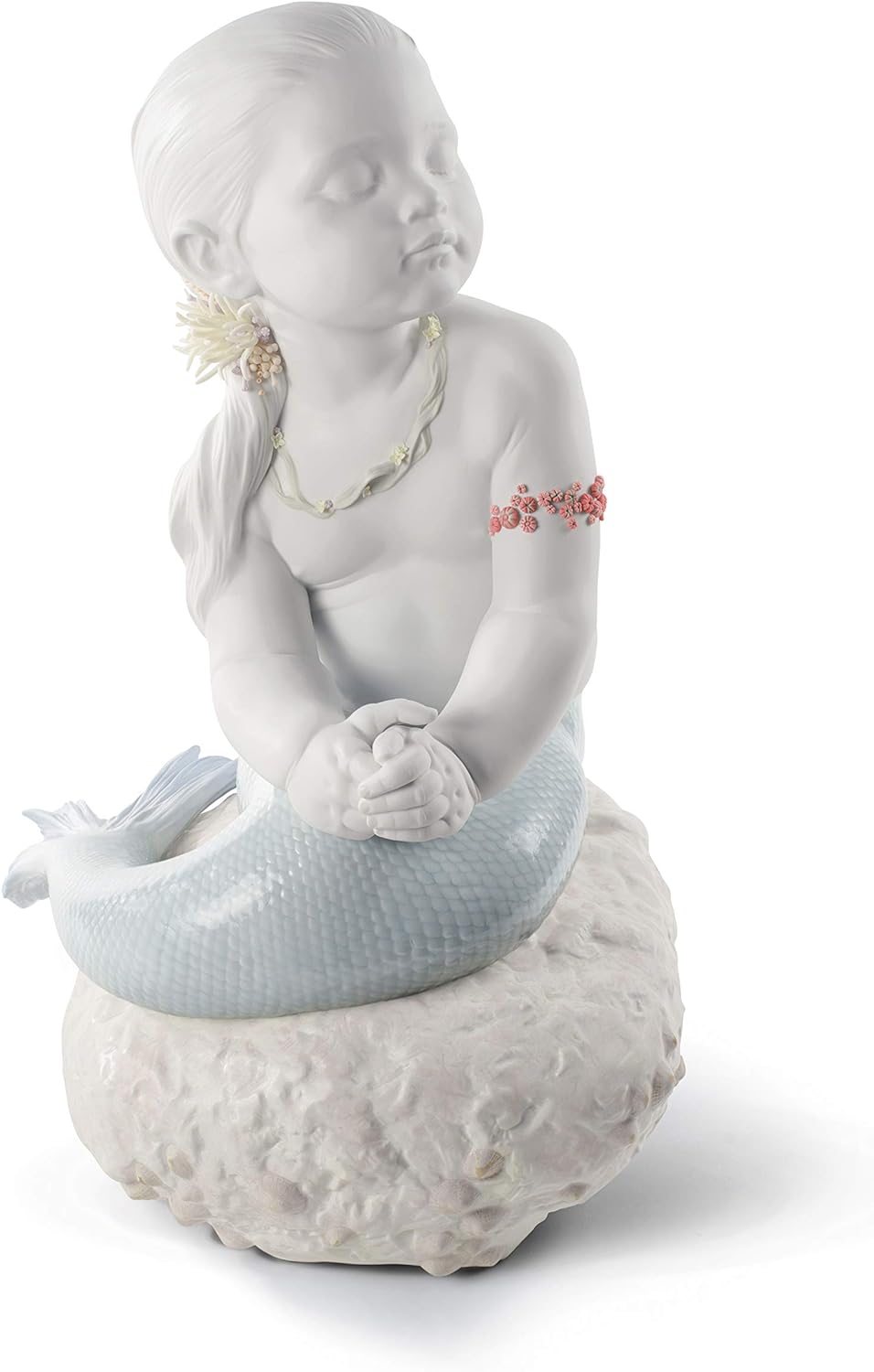 LLADRÓ Meerjungfrau-Figur Die Wellenprinzessin. Limitierte Auflage. Meerjungfrau. Porzellan.