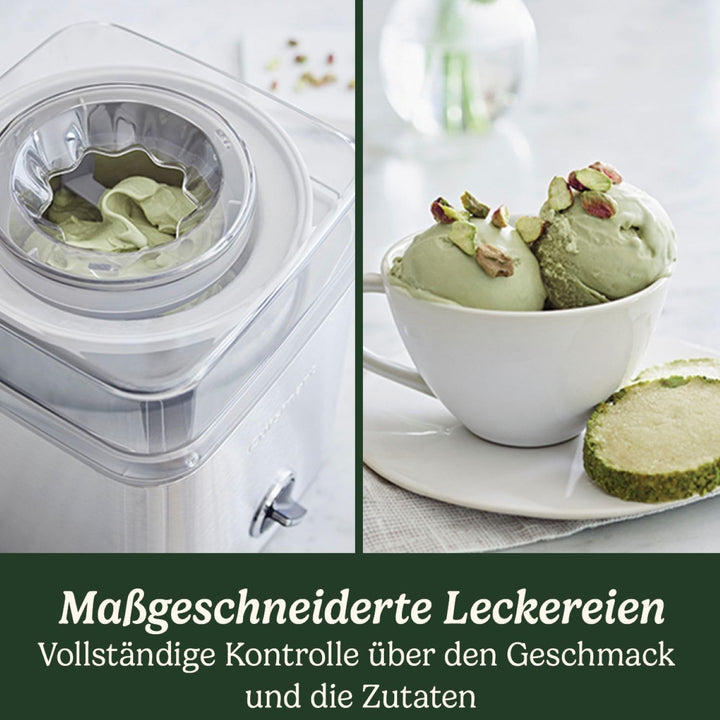 Cuisinart Eismaschine Ice Cream Deluxe, 2 L Fassungsvermögen, Edelstahl, ICE30BCE 1x 2L Uno Cream Si
