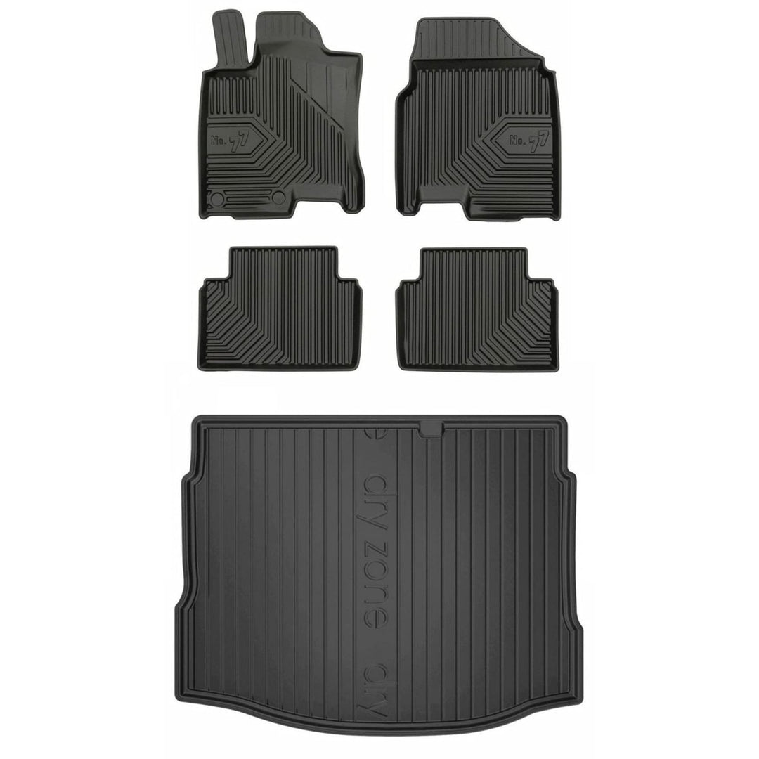 Satz Fussmatten und Gummimatte für Nissan Qashqai I 2007-2013