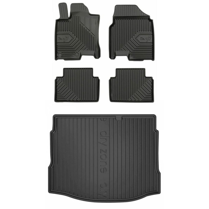 Satz Fussmatten und Gummimatte für Nissan Qashqai I 2007-2013