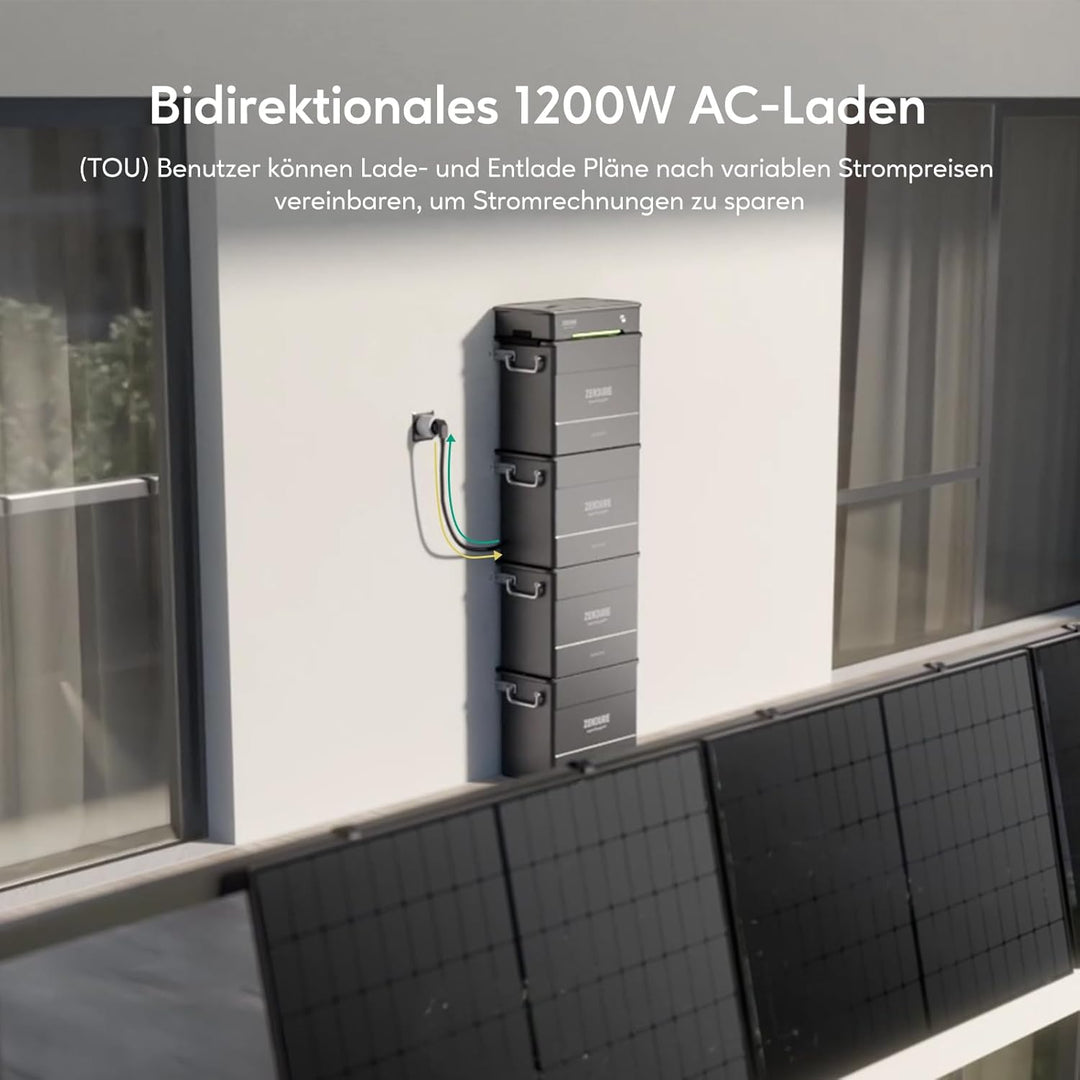 Zendure Hyper 2000, Eingebaute Mikrowechselrichter, 1200W Ausgang, TOU, 1800W Solar Eingang, 1200W A