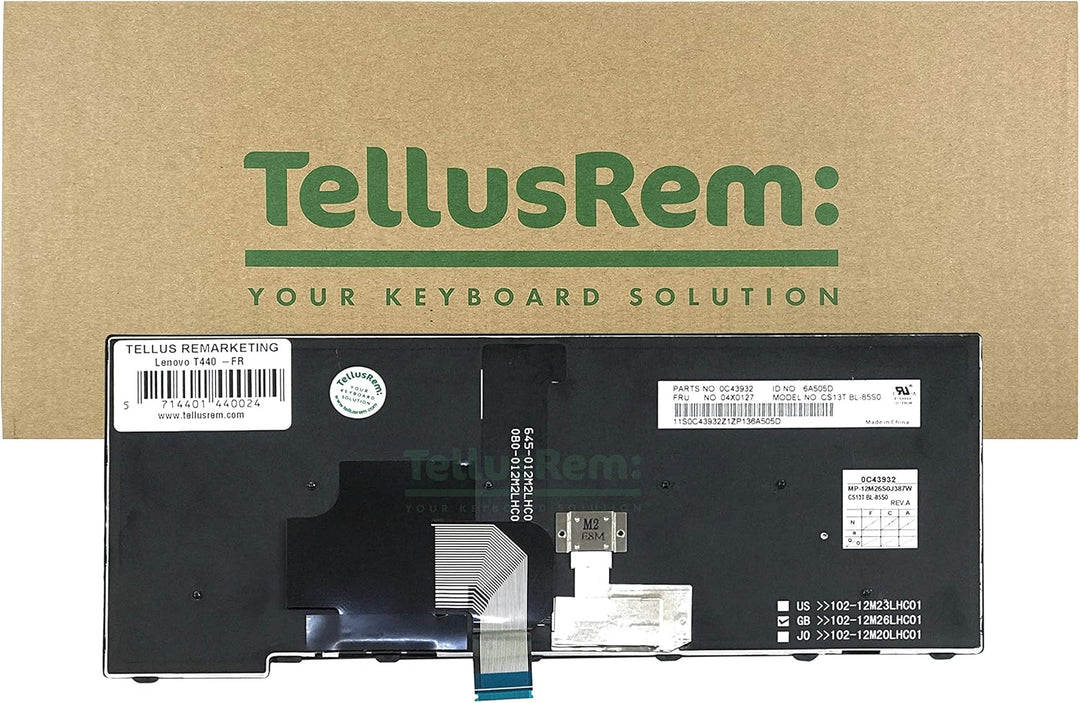 TellusRem ersatztastatur Französisch Nicht Hintergrundbeleuchtung für Lenovo Thinkpad T431 T431S E43