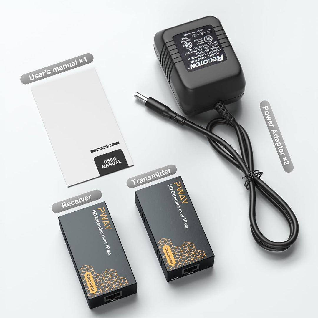 DT273P HDMI Extender über IP Ethernet 120m/490ft Bertragung über Cat5e/6/7 Netzwerkkabel Unterstützt
