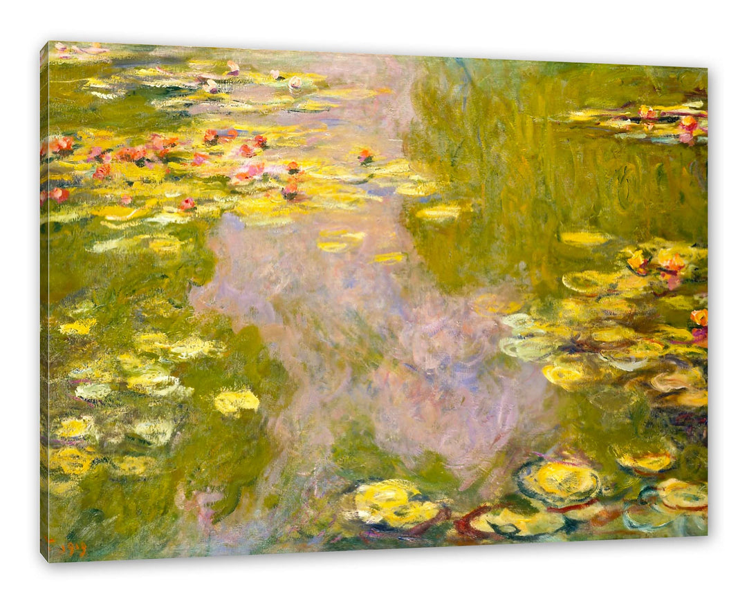 Generisch Claude Monet - Seerosen  II als Leinwandbild/Grösse: 100x70 cm/Wandbild/Kunstdruck/fertig