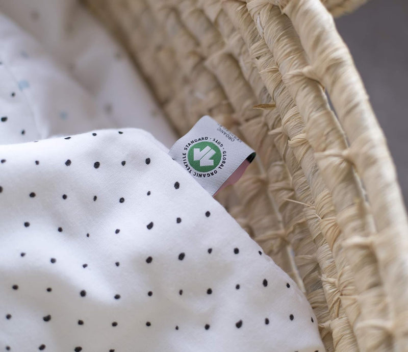 Baby Einschlagdecke GOTS zertifiziert aus BIO-Baumwolle Puckdecke Wickeldecke von Motherhood - Kleck