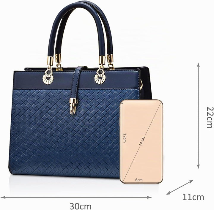 NICOLE &amp; DORIS Damen Handtasche Mode Henkeltasche Frauen Umhängetasche PU Leder Schultertasche Desig