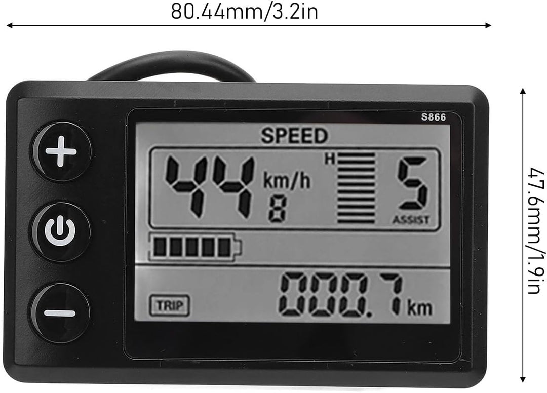 Srliya Electric Scooter Display Messgerät Elektrische Scooter LCD Display Messgerät S866 24V 36V 48