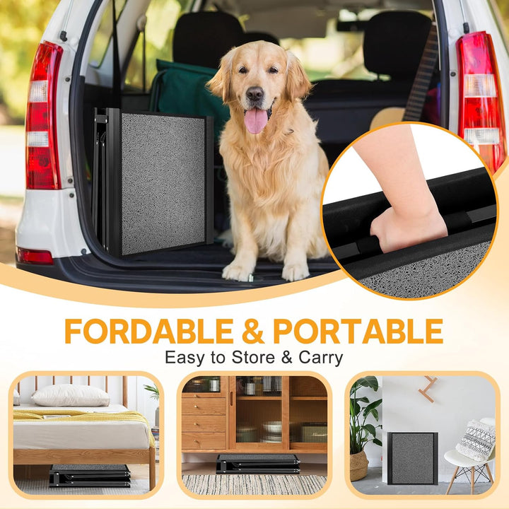 Hunderampe Auto Klappbar, Hundetreppe Auto Hunde Bis 115kg Einstiegshilfe Hundetreppe, Hundetreppe A