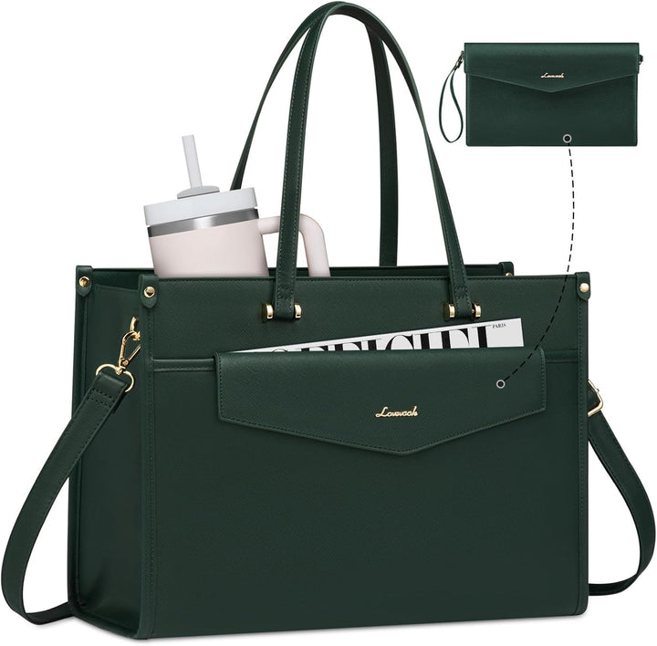 LOVEVOOK Handtasche Damen Gross, Arbeitstasche Damen 15,6 Zoll, Wasserdicht Leicht Laptoptasche Shop