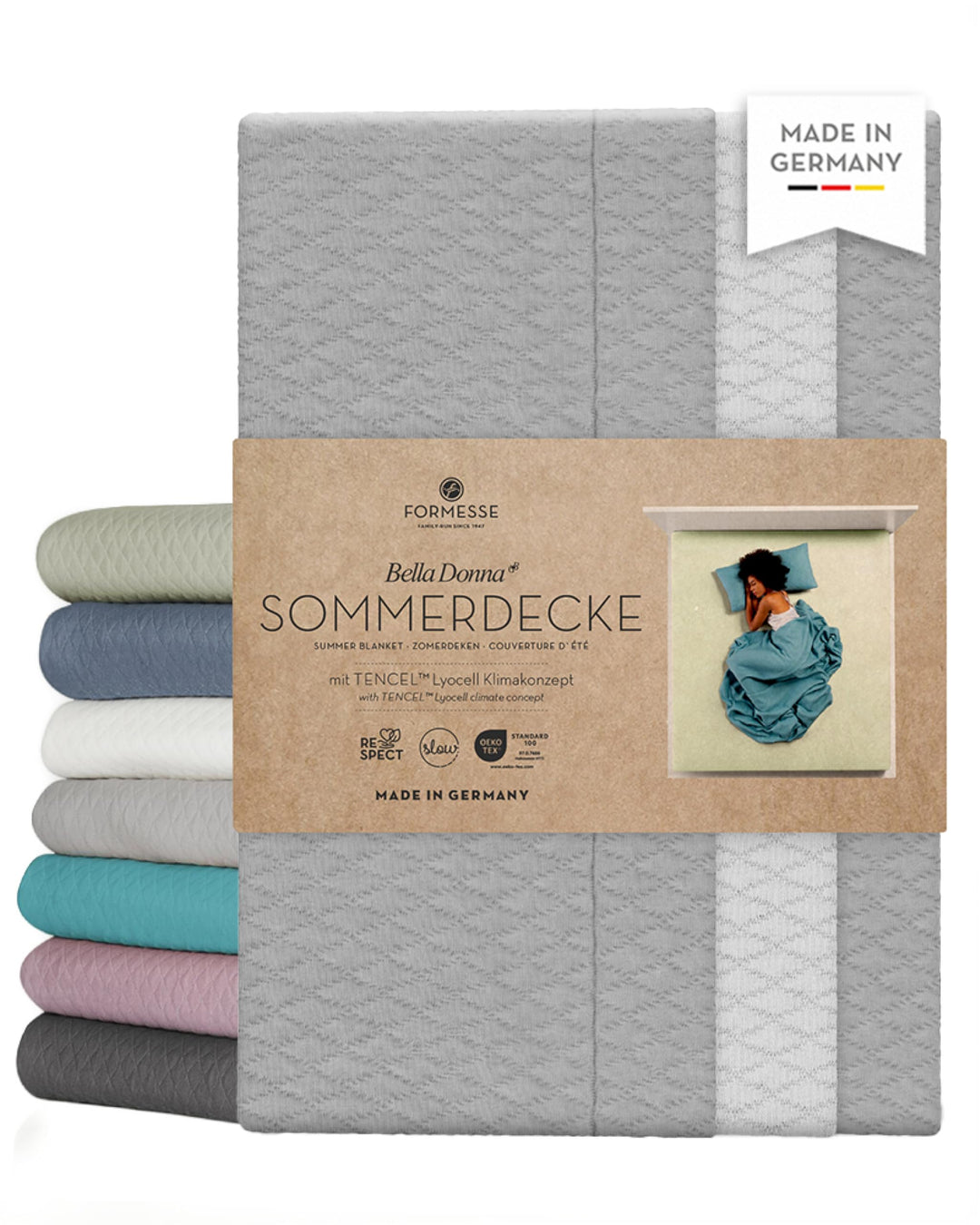 Bella Donna Sommerdecke 260 x 220 cm Tencel Klimakonzept - Kühlt in heissen Sommernächten: Bella Don