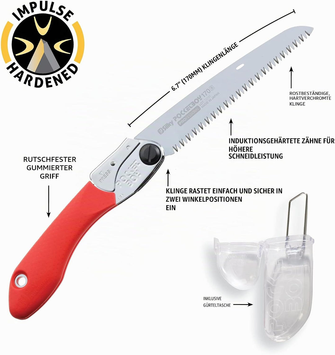 Silky Klappsäge Pocketboy 170mm rot/grob 170mm rot/grob Säge, 170mm rot/grob Säge