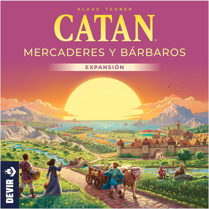 Devir - Catan Erweiterung Märkte und Barbarien, Brettspiel, BGMERCADERES, Mehrfarbig, Catan