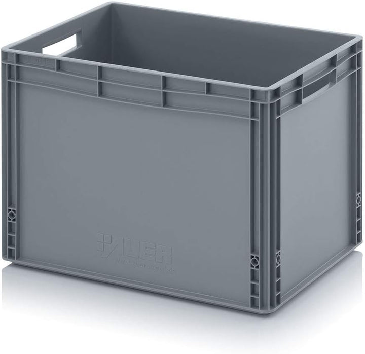 Auer Packaging Eurobehälter-Eurobox 60 x 40 x 43,5 cm mit offenen Griffen und Scharnierdeckel * Deck