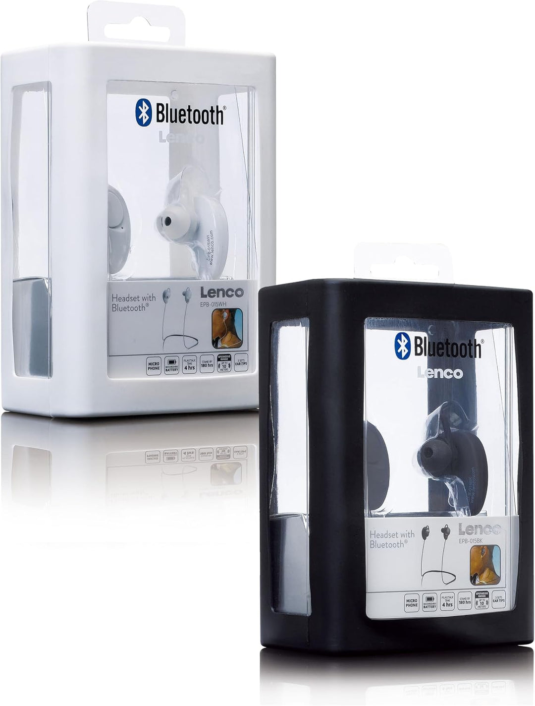 Lenco EPB-015 - kabellose Bluetooth Kopfhörer - In-Ear-Kopfhörer - mit Mikrofon - integrierter Akku