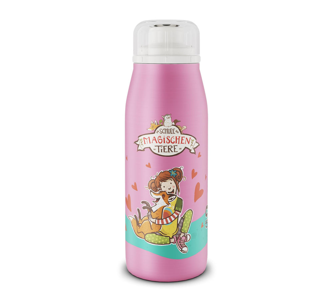 alfi KIDS ISO BOTTLE 350ml,Ida- Schule der Magischen Tiere, Isoliertrinkflasche Kinder Edelstahl, di