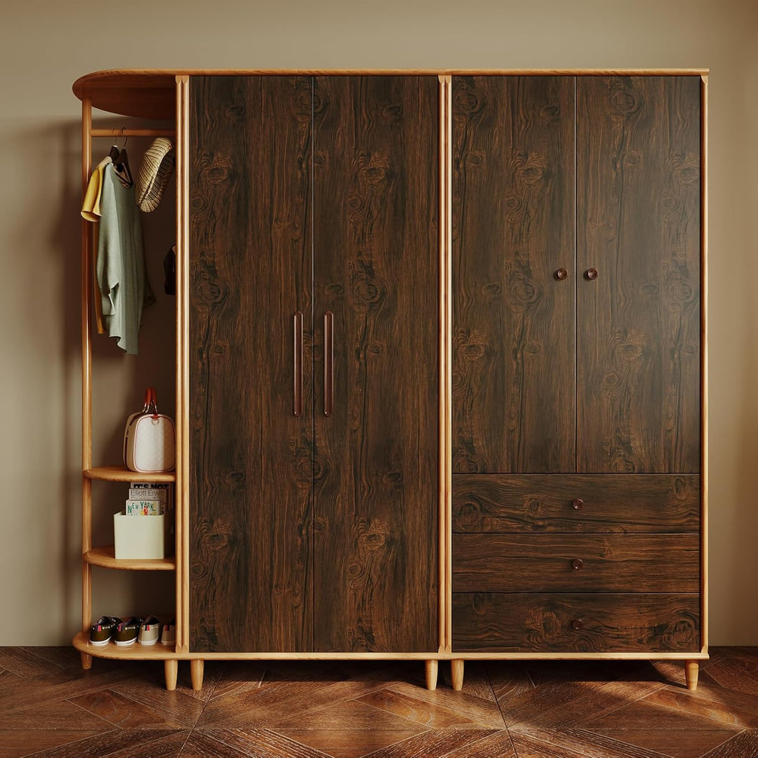 Abyssaly Klebefolie Möbel Holzoptik Vintage Möbelfolie Selbstklebend 90cm x 300cm Dekoration Folie f