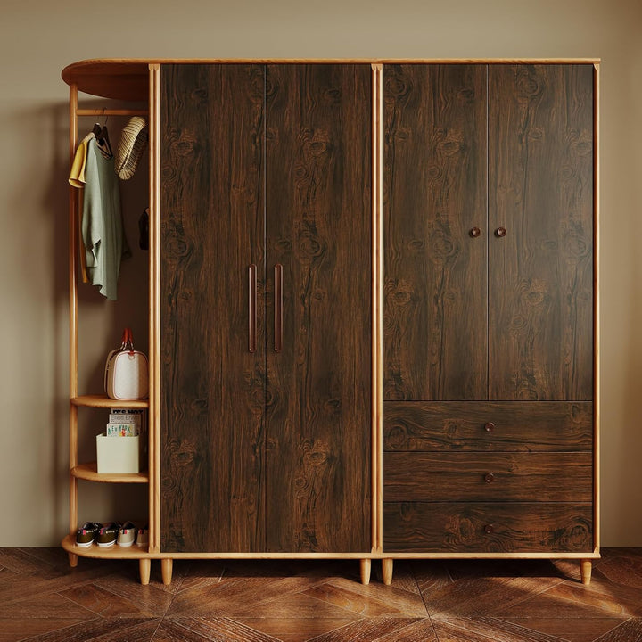 Abyssaly Klebefolie Möbel Holzoptik Vintage Möbelfolie Selbstklebend 90cm x 300cm Dekoration Folie f