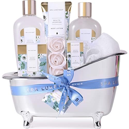 Geburtstagsgeschenke für Frauen-Spa Luxetique Spa-Geschenk-Set, 8pcs Jasmin Badeset mit ätherischem