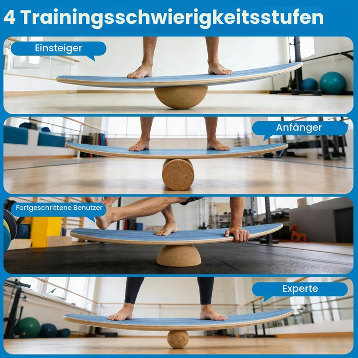 Surf Balance Board Trainer, Balanceboards Holz für Erwachsene Surf Core-Training, Fitness, Indoor Su