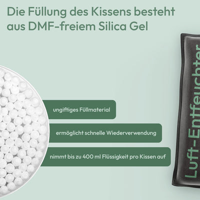 TRAVORA Luftentfeuchter Auto Kissen 1 kg mit Anti-Rutsch Pad - Entfeuchter Auto - Luftentfeuchter Au