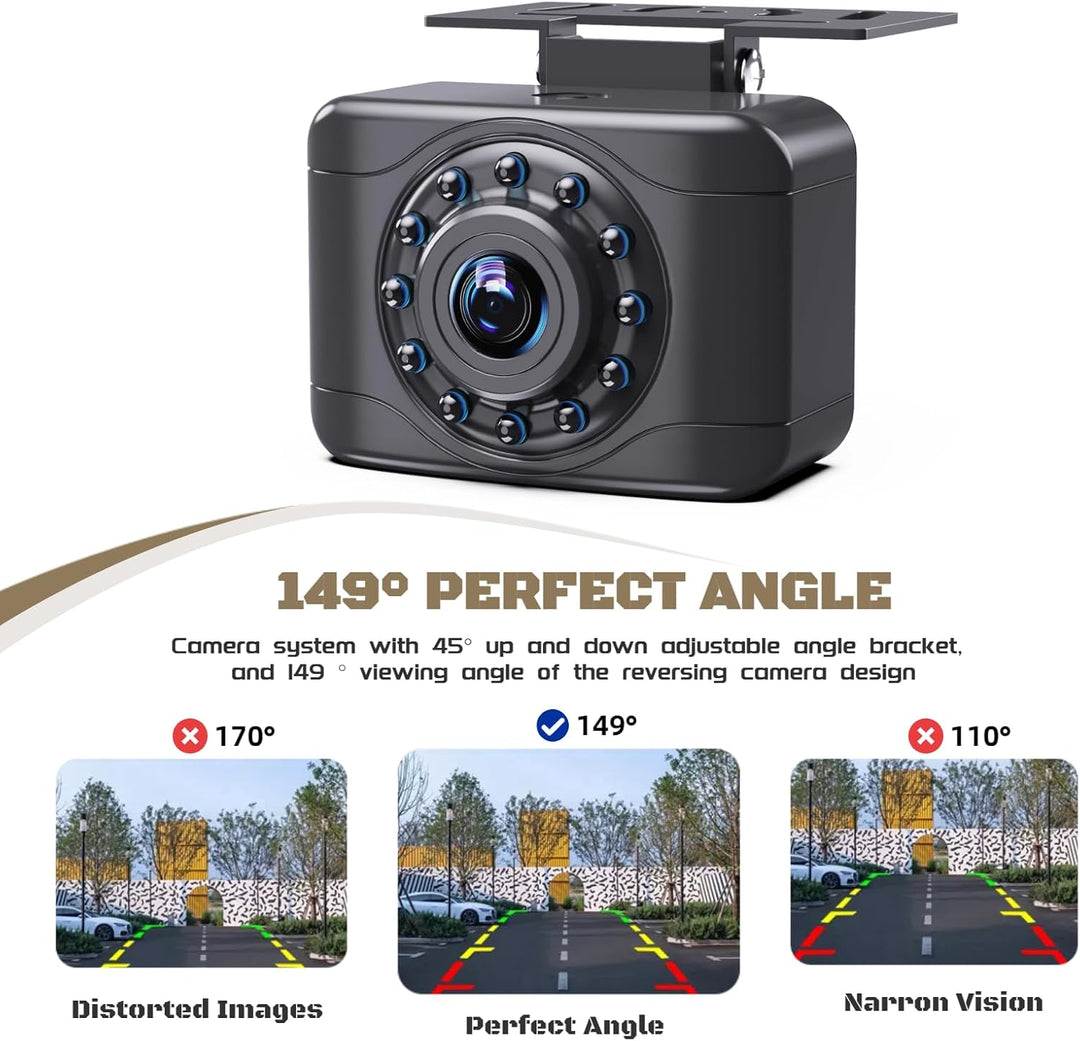 4 Pin Rückfahrkamera für Spiegel Dash Cam AHD1080P, 4 Pin zu 2,5 mm Jack Fahrzeug Backup Kamera Dash