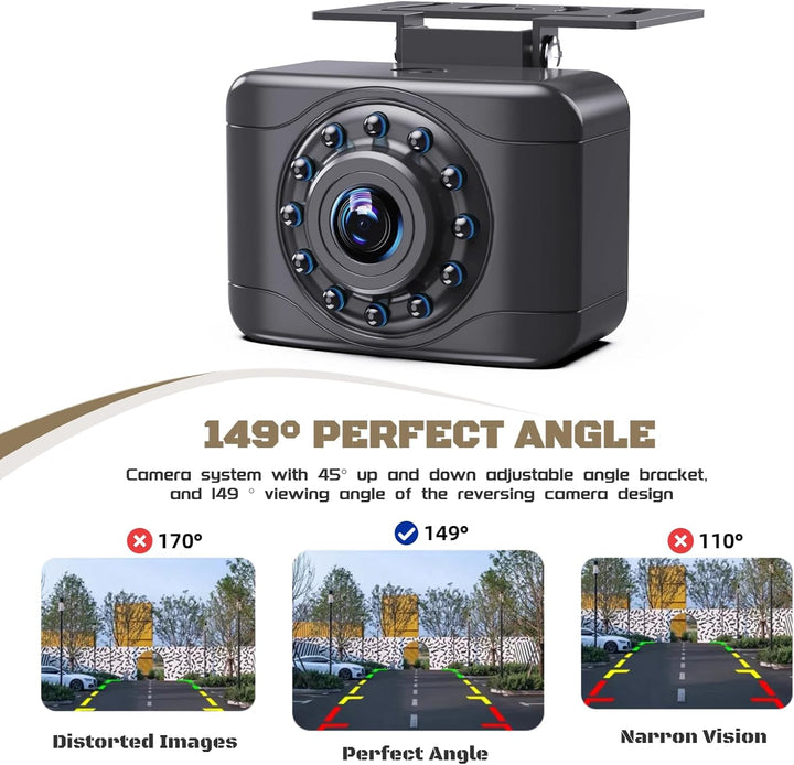 4 Pin Rückfahrkamera für Spiegel Dash Cam AHD1080P, 4 Pin zu 2,5 mm Jack Fahrzeug Backup Kamera Dash