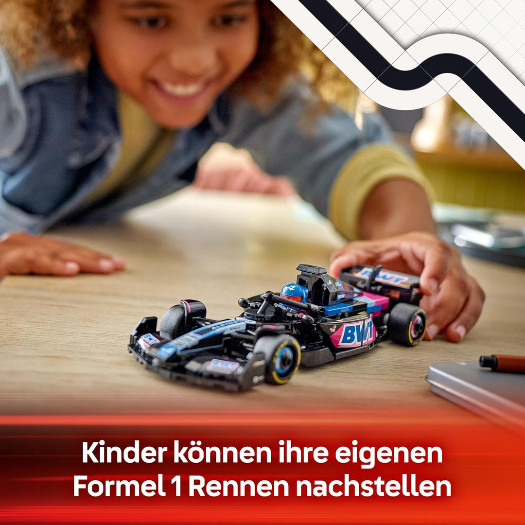 LEGO Speed Champions BWT Alpine F1 Team A524 Rennauto - Spielzeug mit Formel 1 Minifigur zum Sammeln