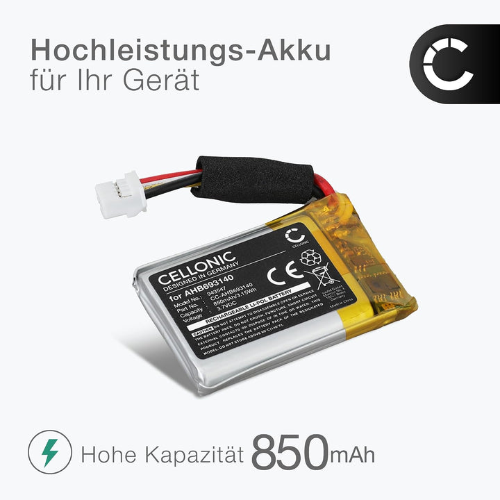 CELLONIC 1x Akku kompatibel mit JBL Go 4, AHB693140 | 1x, (850mAh-3.7V-Lithium-Polymer), Lautspreche