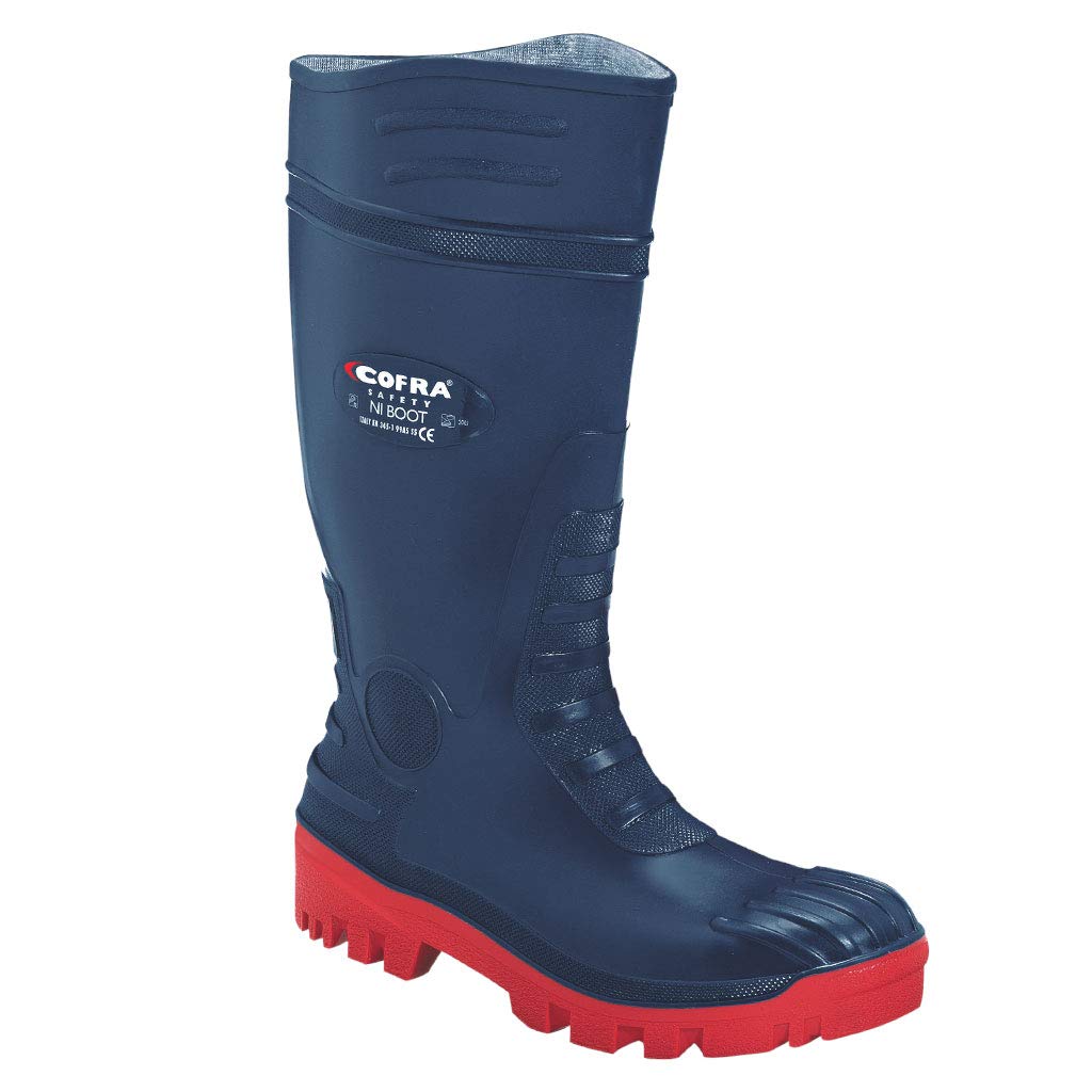 Cofra 00300-016.W44 TYPHOON BLUE/RED S5 SRC Sicherheitsstiefel, Blau/Rot, Grösse 44 44 EU Blue Red,
