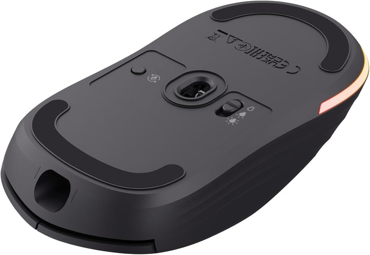 GXTrust Redex+ Gaming Maus Kabellos 25K DPI 2.4GHz Kailh-Schalter, Schwarz