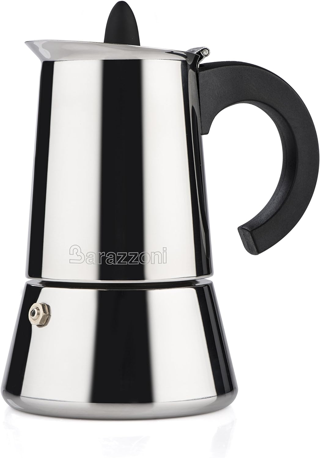 Barazzoni La Caffettiera INOX Espressokocher, 6 Tassen, Edelstahl, Grau, 11.3x14.8x19.7 cm, 11.3x14.