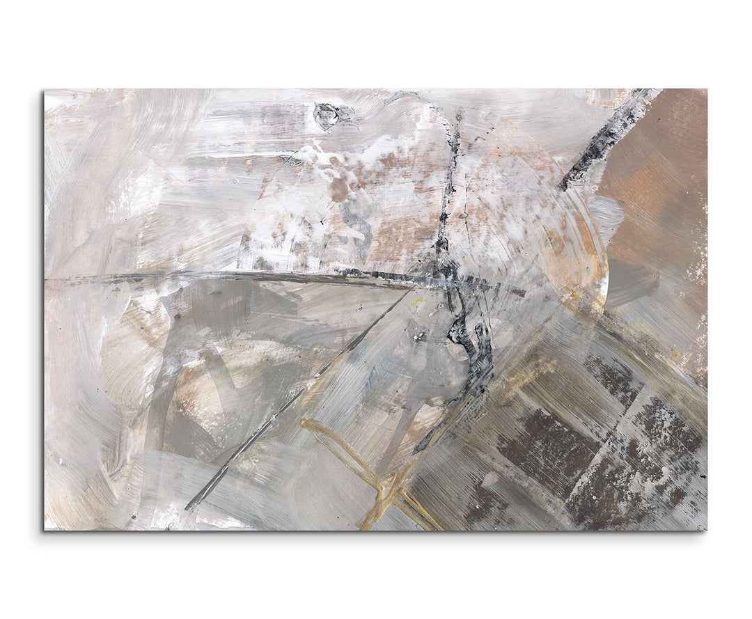 Paul Sinus Art 80x60cm Fotoleinwand Leinwanddruck Kunstdruck Wandbild grau schwarz weiss Schlieren