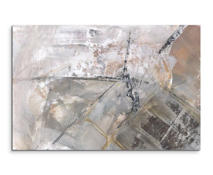 Paul Sinus Art 80x60cm Fotoleinwand Leinwanddruck Kunstdruck Wandbild grau schwarz weiss Schlieren