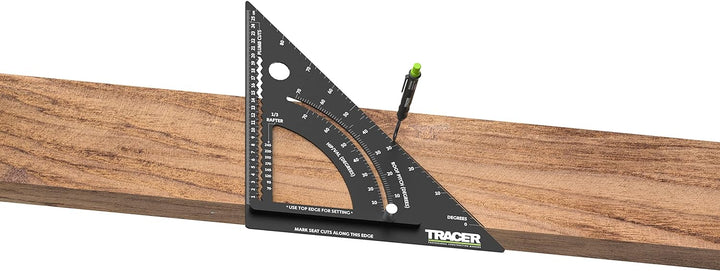 TRACER 12" ProSquare Einstellbares Zimmermannswinkel (Professionelles Vierkantwerkzeug für den Bau m