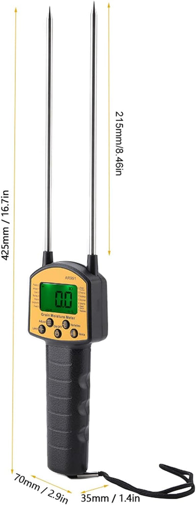 Feuchtigkeitsmessgerät, Fydun Digital Getreide Geuchtigkeitsmesser Tragbar Getreide Wasserzähler AR9